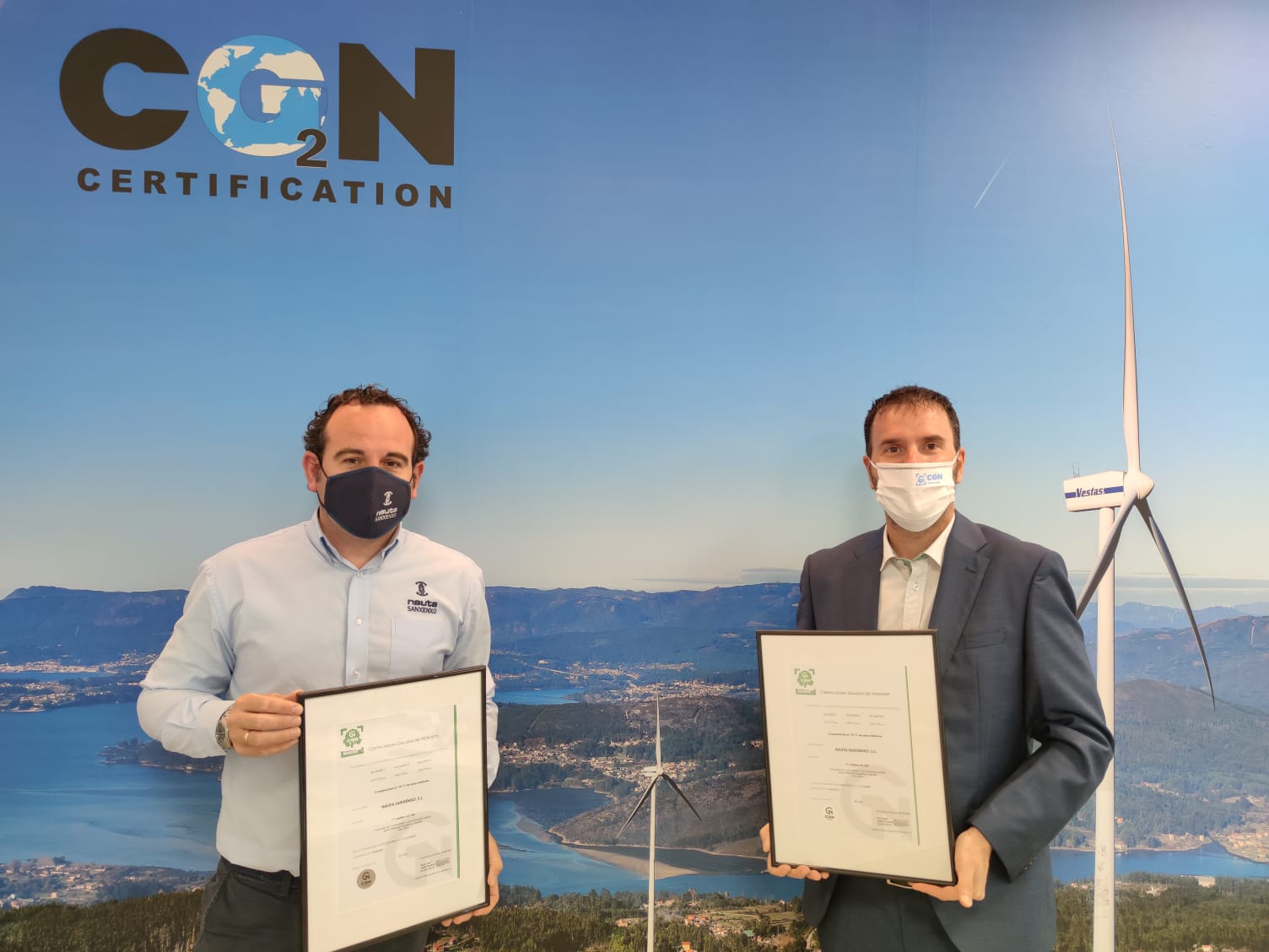 Certificate of Carbon Footprint 100% compensated NAUTA SANXENXO